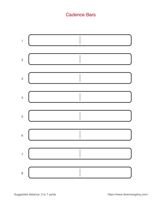 Cadence Bars printable target preview